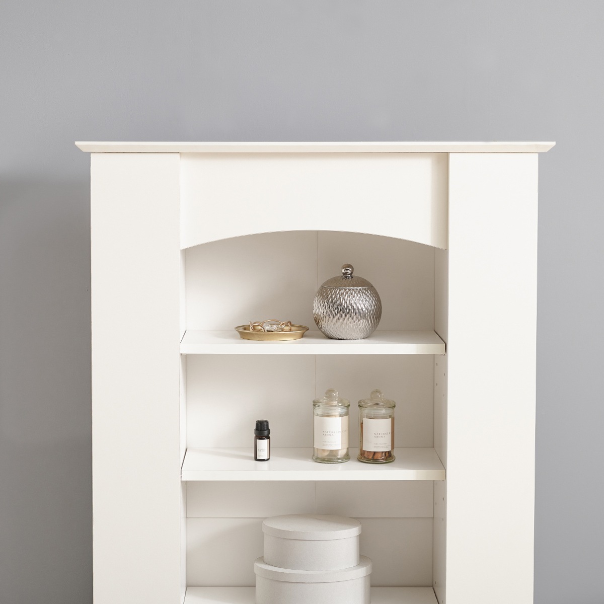 マントルピース 幅70cm 3段 可動棚 隠し収納 オープンラック 棚 ラック 収納 隠し扉 ディスプレイラック シェルフ 飾り棚 韓国風 ホワイト アーチ型 マントルピース 幅70cm 3段 可動棚 隠し収納 オープンラック 棚 ラック 収納 隠し扉 ディスプレイラック シェルフ 飾り棚 韓国風 ホワイト アーチ型