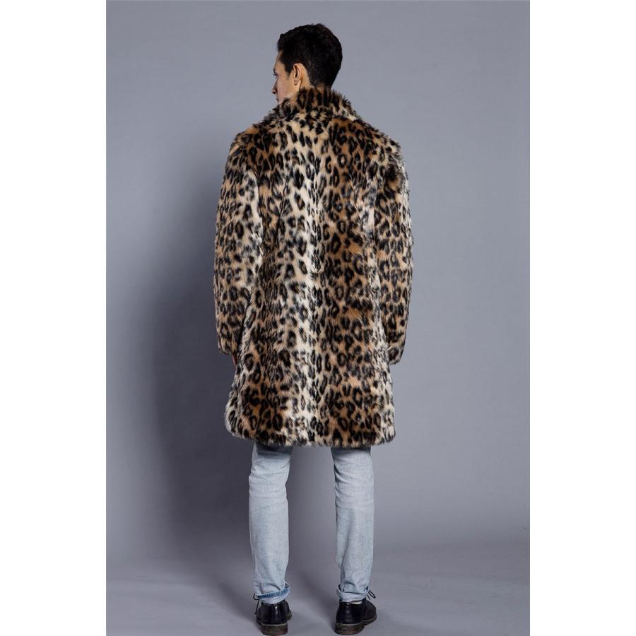 ファーコート メンズ 毛皮コート ロング丈 ヒョウ柄 ミンク フェイクファー 大きいサイズ お洒落 ゆったり 暖かい 防風 防寒 保温 冬服 新作 ファーコート メンズ 毛皮コート ロング丈 ヒョウ柄 ミンク フェイクファー 大きいサイズ お洒落 ゆったり 暖かい 防風 防寒 保温 冬服 新作