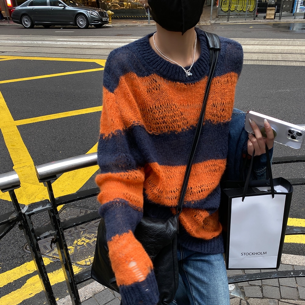 トップス セーター プルオーバー 長袖 ラウンドネック ミディアム丈 透け感 かわいい 大人可愛い きれいめ シンプル 上品 おしゃれ かっこいい カジュアル レトロ きちんと こなれ感 個性的