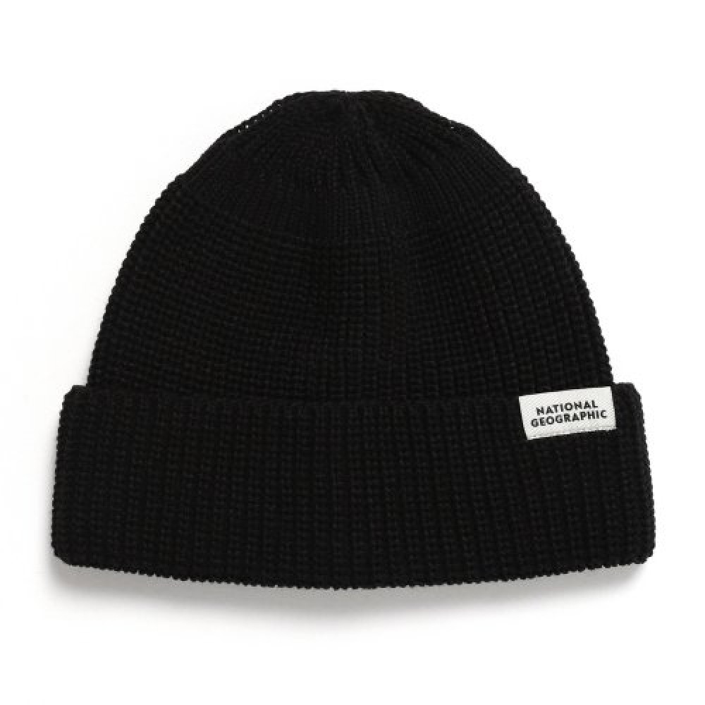 ナショナルジオグラフィック (ナショナルジオグラフィック) N233AHA800 ショートビーニーブラック ナショナルジオグラフィック (ナショナルジオグラフィック) N233AHA800 ショートビーニーブラック