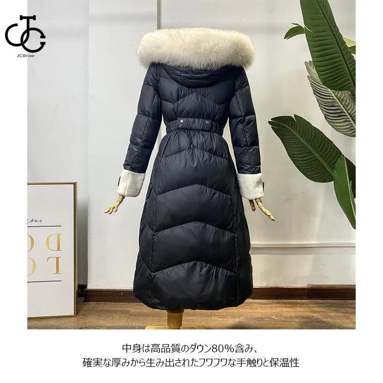 ダウンコート レディース ロングコート キルティングコート フード付き ファー コート 厚手 フワフワ 防寒服 フード付きダウンコート 通勤