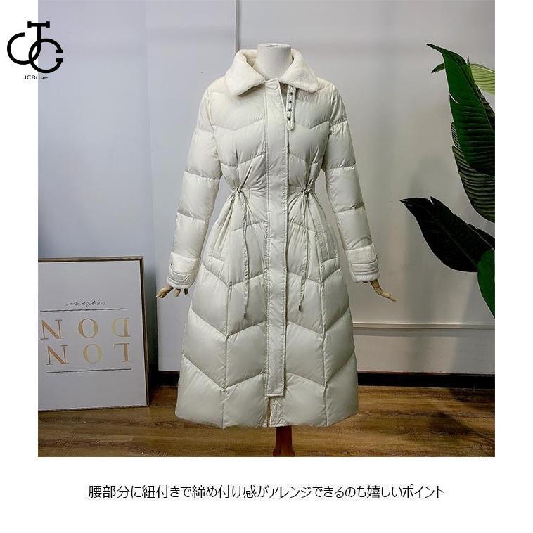 ダウンコート レディース ロングコート キルティングコート フード付き ファー コート 厚手 フワフワ 防寒服 フード付きダウンコート 通勤