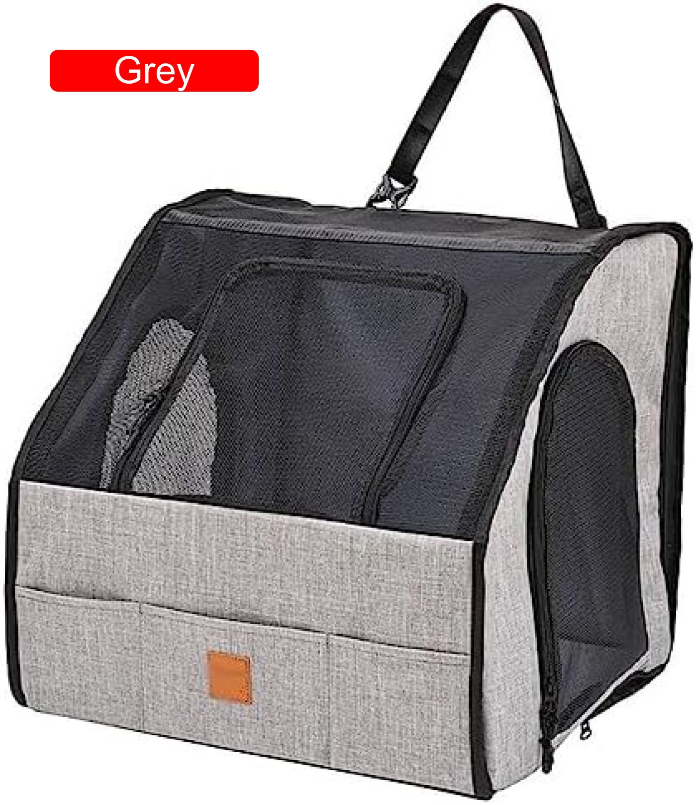 ポータブル猫子犬バッグ 台形通気性メッシュ犬キャリア折りたたみ