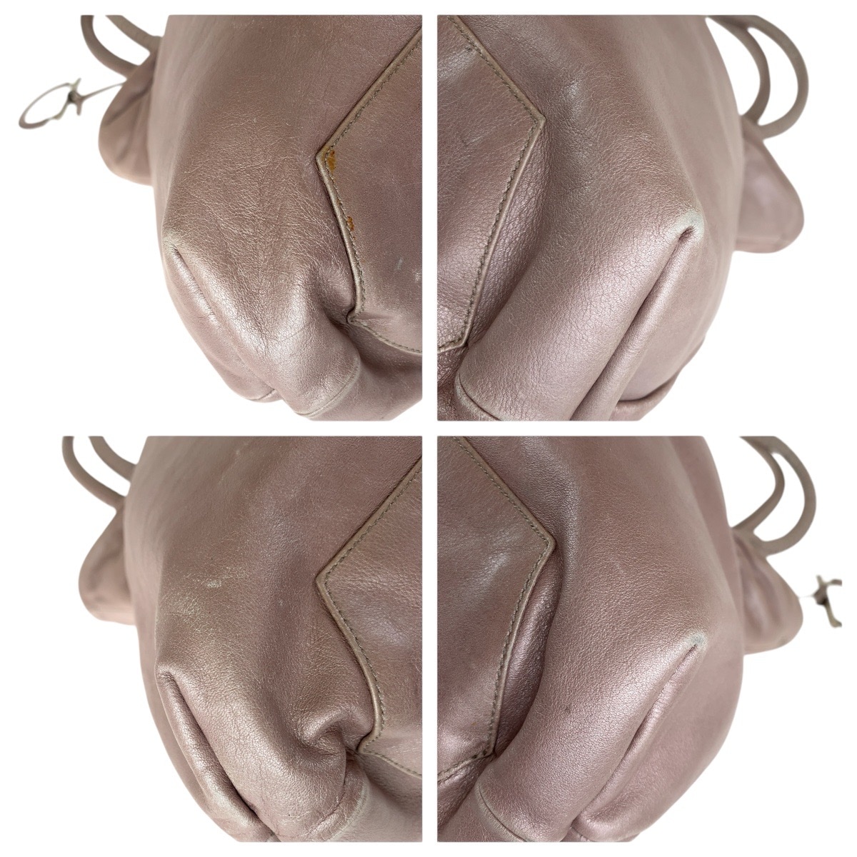 ガンチーニ ピンク シルバー金具 レザー トートバッグ ショルダーバッグ レディース 504925