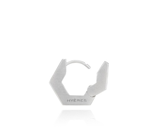 HYERES LOR] H edition Silver (C) One touch earrings M ピアス