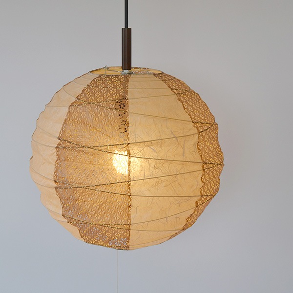 ペンダントライト 直径60x高さ57cm cross 雲龍ベージュx小梅茶 PN2-60 2灯