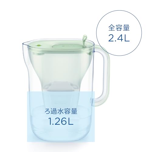 浄水器 ポット型 ろ過水容量:1.26L(全容量:2.4L) カートリッジ 3個 浄水器 ポット型 ろ過水容量:1.26L(全容量:2.4L) カートリッジ 3個