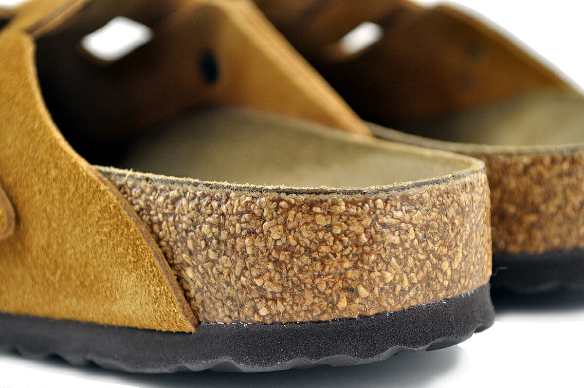 ボストン BS ミンク ブラウン スエードレザー レギュラーフィット ミュール サンダル クロッグ 1027110