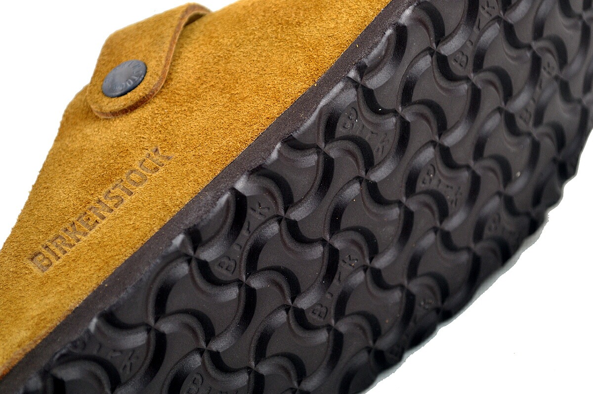 ボストン BS ミンク ブラウン スエードレザー レギュラーフィット ミュール サンダル クロッグ 1027110