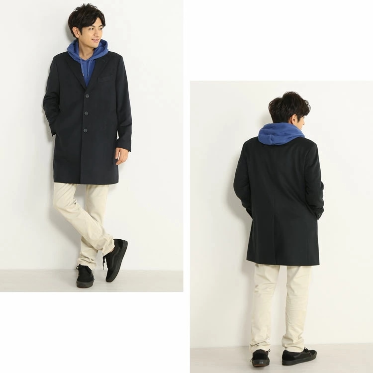 [HALEINE]チェスターコートメンズカシミヤ100%