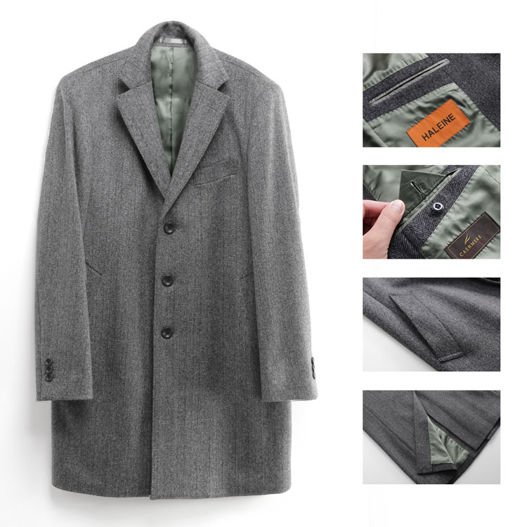 [HALEINE]チェスターコートメンズカシミヤ100%