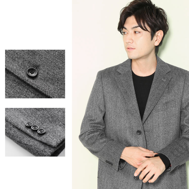 [HALEINE]チェスターコートメンズカシミヤ100%