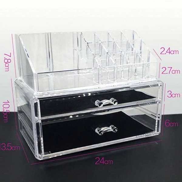 Qoo10] メイクボックス クリア 収納 ケース 化