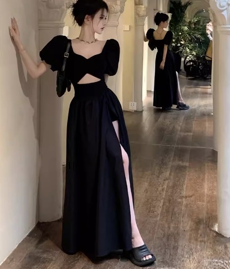 レディース ドレス ロング マキシ イレギュラー アシンメトリー 左右非対称 半袖 パフスリーブ スクエアネック スリム 細身 ウエストマーク スリット プルオーバー 可愛い きれいめ シンプル レディース ドレス ロング マキシ イレギュラー アシンメトリー 左右非対称 半袖 パフスリーブ スクエアネック スリム 細身 ウエストマーク スリット プルオーバー 可愛い きれいめ シンプル