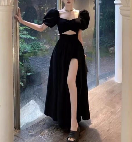 レディース ドレス ロング マキシ イレギュラー アシンメトリー 左右非対称 半袖 パフスリーブ スクエアネック スリム 細身 ウエストマーク スリット プルオーバー 可愛い きれいめ シンプル レディース ドレス ロング マキシ イレギュラー アシンメトリー 左右非対称 半袖 パフスリーブ スクエアネック スリム 細身 ウエストマーク スリット プルオーバー 可愛い きれいめ シンプル