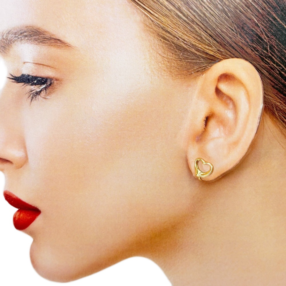 ティファニー オープンハート イヤリング 18金 K18イエローゴールド TIFFANY&Co. 中古 美品 ティファニー オープンハート イヤリング 18金 K18イエローゴールド TIFFANY&Co. 中古 美品