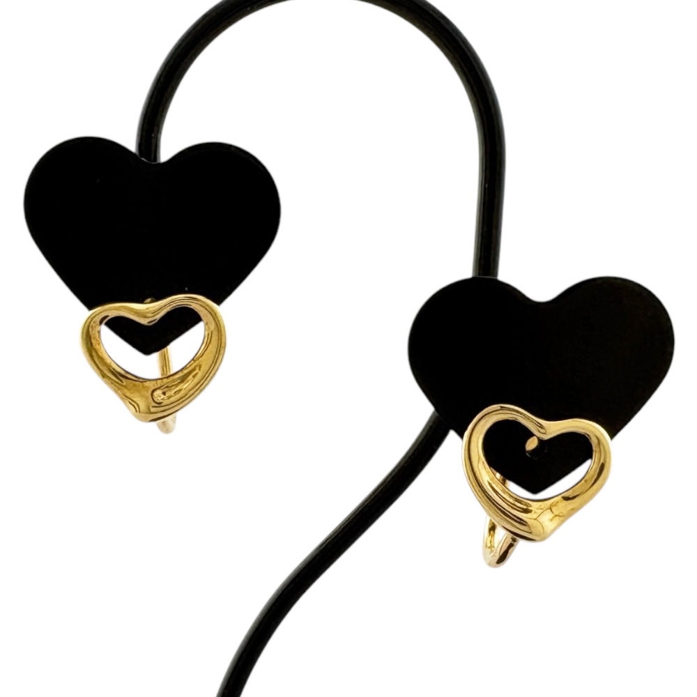 ティファニー オープンハート イヤリング 18金 K18イエローゴールド TIFFANY&Co. 中古 美品 ティファニー オープンハート イヤリング 18金 K18イエローゴールド TIFFANY&Co. 中古 美品