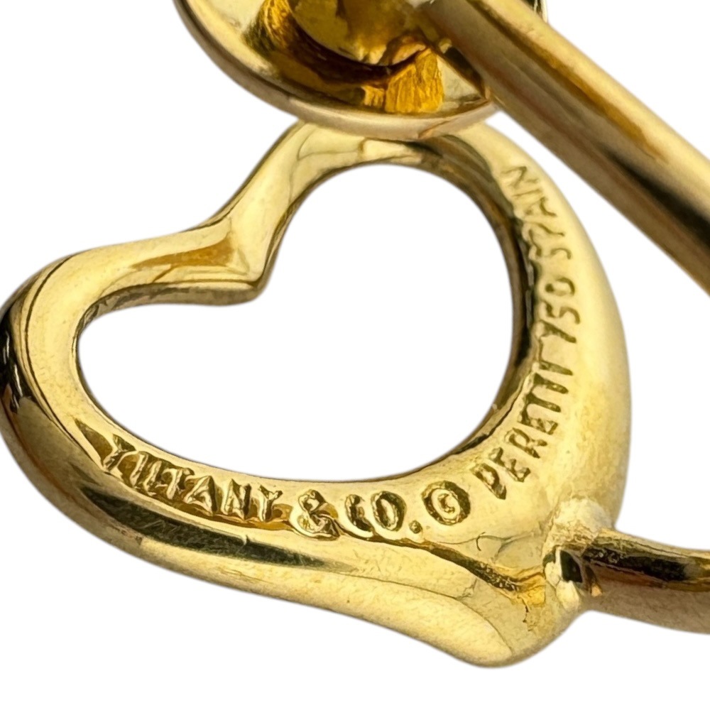 ティファニー オープンハート イヤリング 18金 K18イエローゴールド TIFFANY&Co. 中古 美品 ティファニー オープンハート イヤリング 18金 K18イエローゴールド TIFFANY&Co. 中古 美品