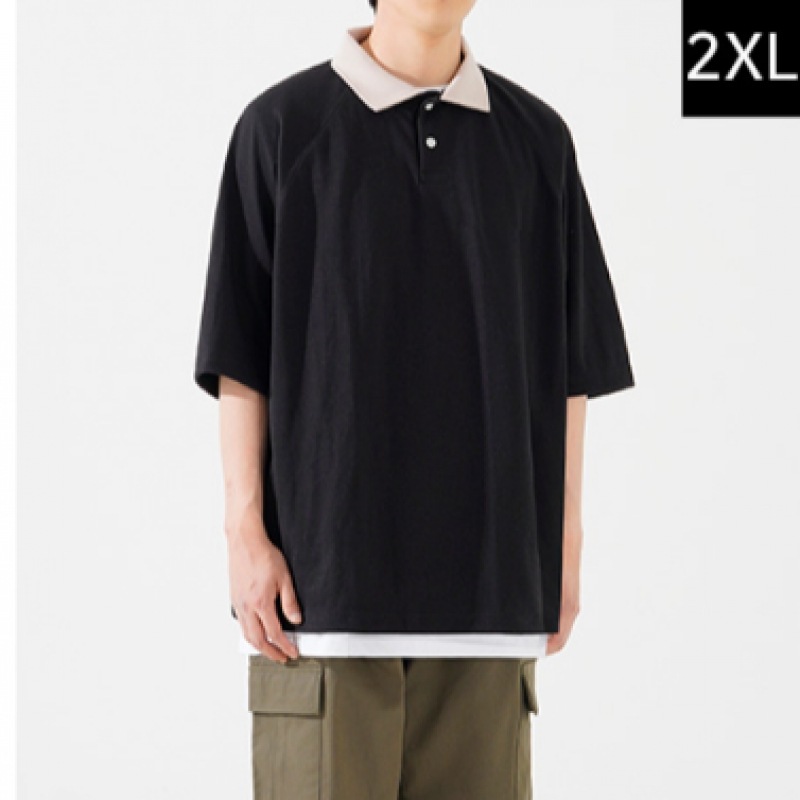 FPダブルコットンツートンカラー半袖TシャツネイビーSJST1412 FPダブルコットンツートンカラー半袖TシャツネイビーSJST1412