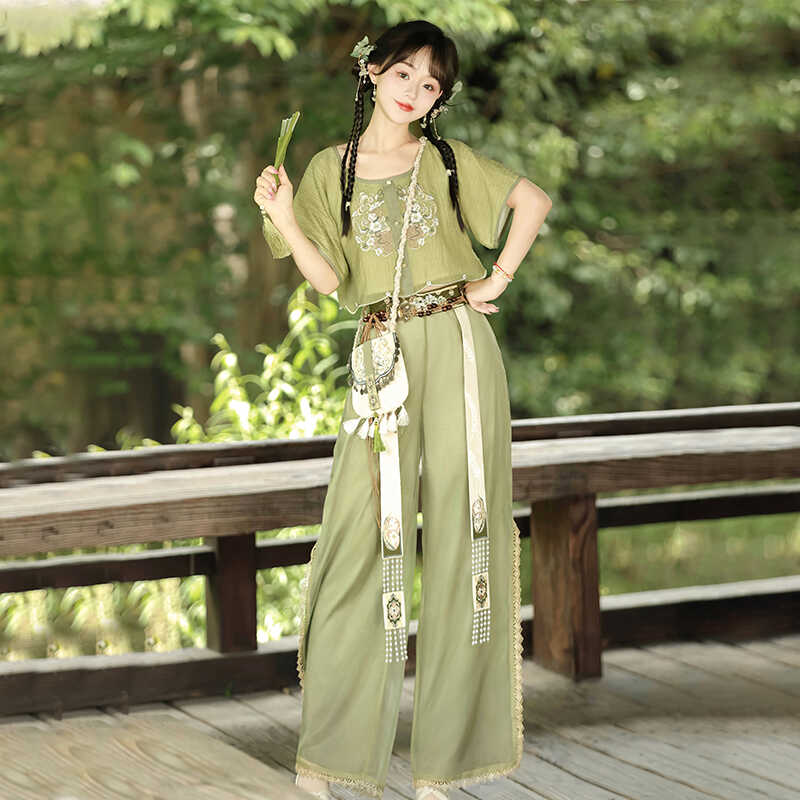 正規品花間遊新韓国cos要素半袖上着宋ズボン少女夏 正規品花間遊新韓国cos要素半袖上着宋ズボン少女夏