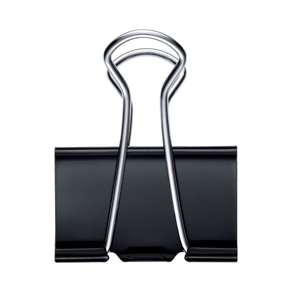 （まとめ）TANOSEE ダブルクリップ 特大 口幅41mm ブラック 1箱（10個） [x30]