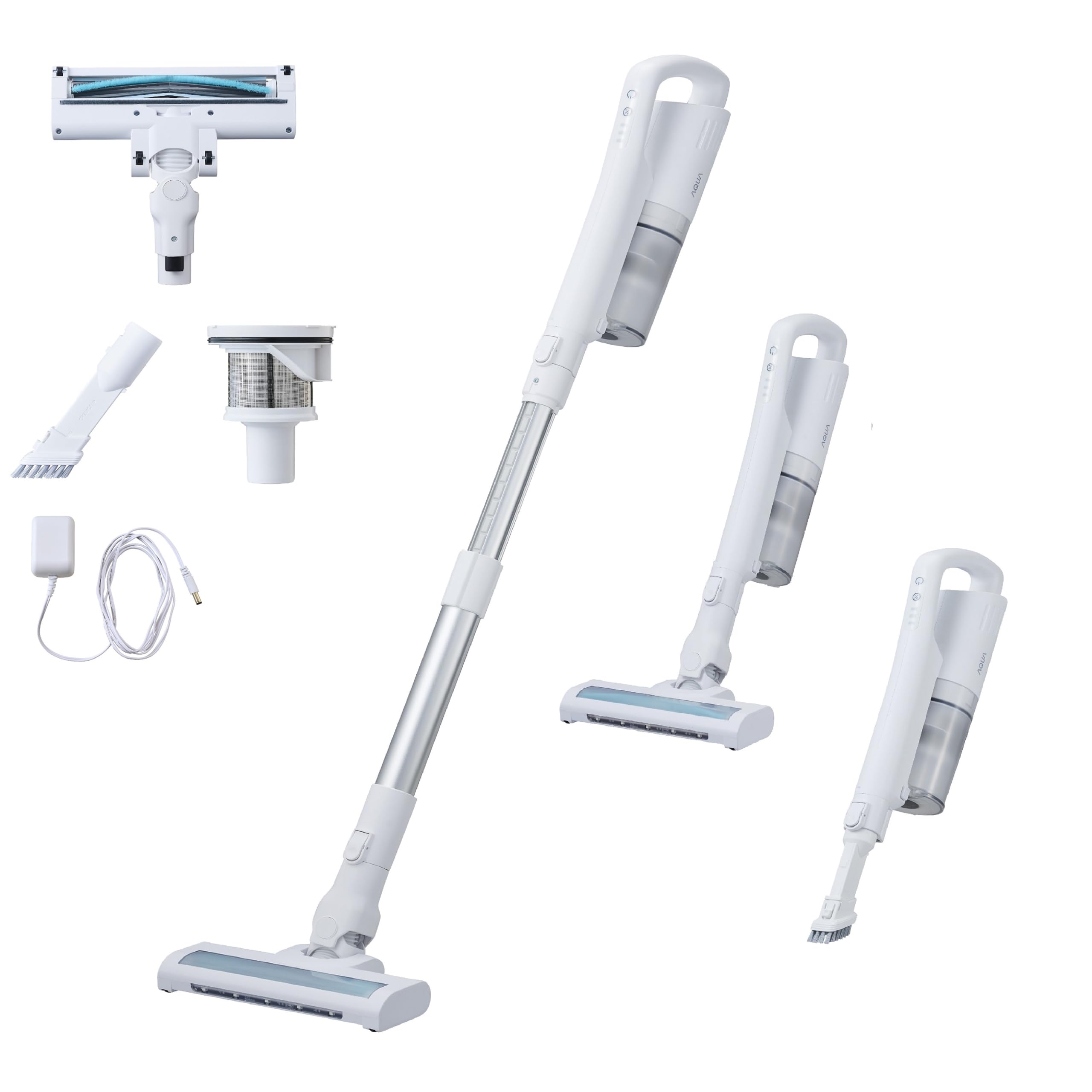 アクア (AQUA) 掃除機 のび~るスティッククリーナー (コードレス/伸縮ノズル / 2way) ハンディ クリーナー コンパクト (LEDライト/自走式) CP02WR アクア (AQUA) 掃除機 のび~るスティッククリーナー (コードレス/伸縮ノズル / 2way) ハンディ クリーナー コンパクト (LEDライト/自走式) CP02WR