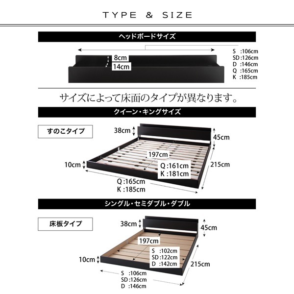 棚/コンセント付き フロアベッド [Verhill]ヴェーヒル [国産カバーポケットコイルマットレス付き] シングル [フレーム色]ホワイト