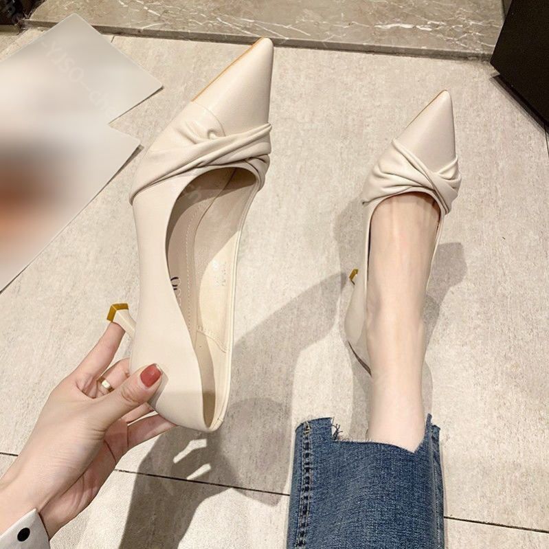 300円OFFクーポン ヒール7cm レディースパンプス 痛くない スエード ハイヒール ピンヒール 通勤用 ポインテッドトゥ レディース 美脚パンプス リボン 定番 フォーマル 結婚式 オフィス ハ