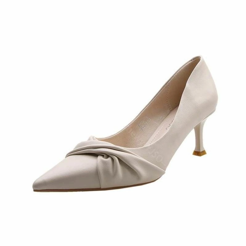 300円OFFクーポン ヒール7cm レディースパンプス 痛くない スエード ハイヒール ピンヒール 通勤用 ポインテッドトゥ レディース 美脚パンプス リボン 定番 フォーマル 結婚式 オフィス ハ