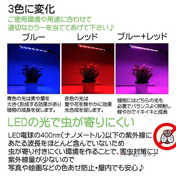 Qoo10] 80led ライト ledライト 植物育