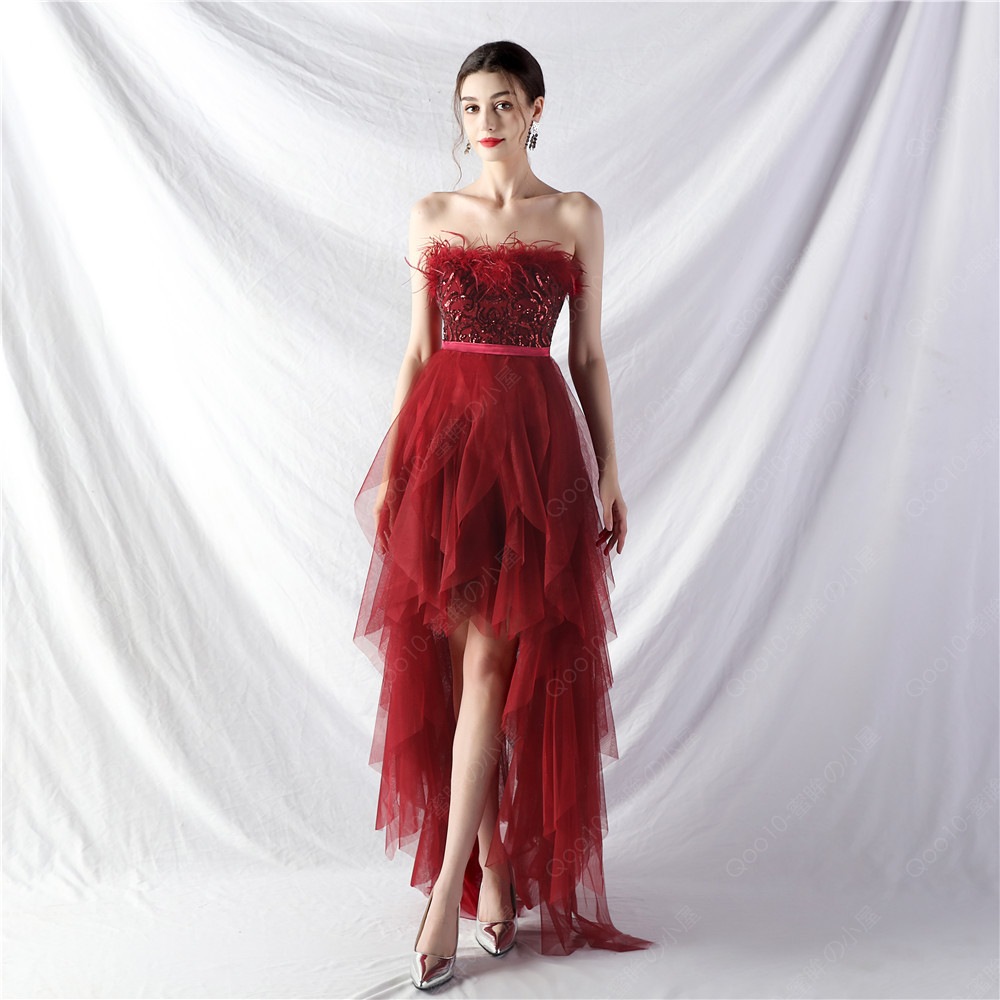 【5COLOURS】ウエディングドレス エンパイア 安い トレーンドレス 結婚式 前ミニ ウェディングドレス ロングドレス 花嫁 パーティードレス 披露宴 二次会 ブライダル-54 【5COLOURS】ウエディングドレス エンパイア 安い トレーンドレス 結婚式 前ミニ ウェディングドレス ロングドレス 花嫁 パーティードレス 披露宴 二次会 ブライダル-54