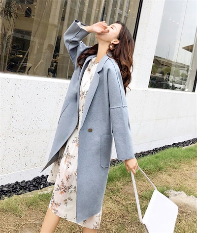 この季節に大活躍✨大人の魅力 韓国ファッション 中・長セクション ウールコート この季節に大活躍✨大人の魅力 韓国ファッション 中・長セクション ウールコート