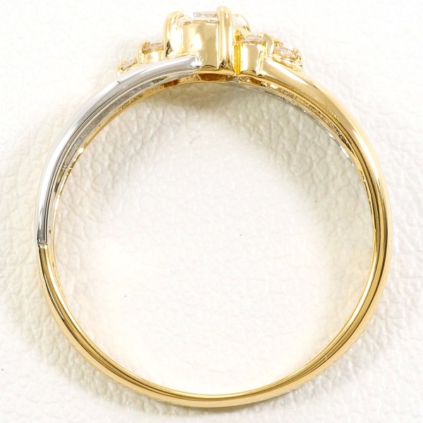 PT900 プラチナ K18YG リング 指輪 11号 ダイヤ 0.25 ジュエリー 中古 PT900 プラチナ K18YG リング 指輪 11号 ダイヤ 0.25 ジュエリー 中古