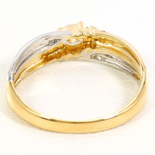 PT900 プラチナ K18YG リング 指輪 11号 ダイヤ 0.25 ジュエリー 中古 PT900 プラチナ K18YG リング 指輪 11号 ダイヤ 0.25 ジュエリー 中古