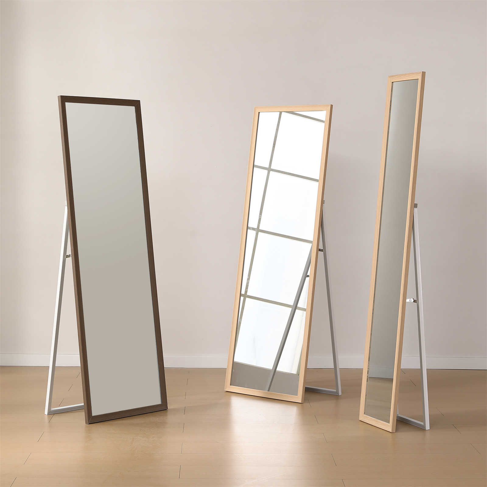 日本国内出荷-3日で配達】50×160cm全身鏡 ミラー 玄関 姿見 軽量