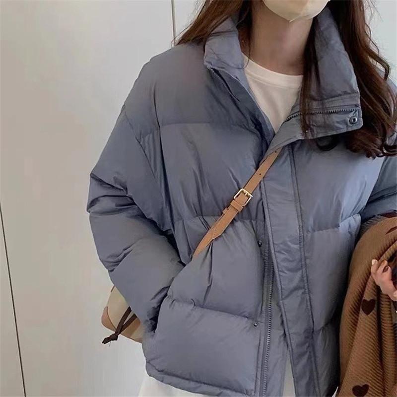 ダウンジャケット レディース 冬服 立ち襟 ジップアップ 無地 秋冬 ダウンコート 暖かい 保温 防寒 羽織り 軽量 キルティングダウン