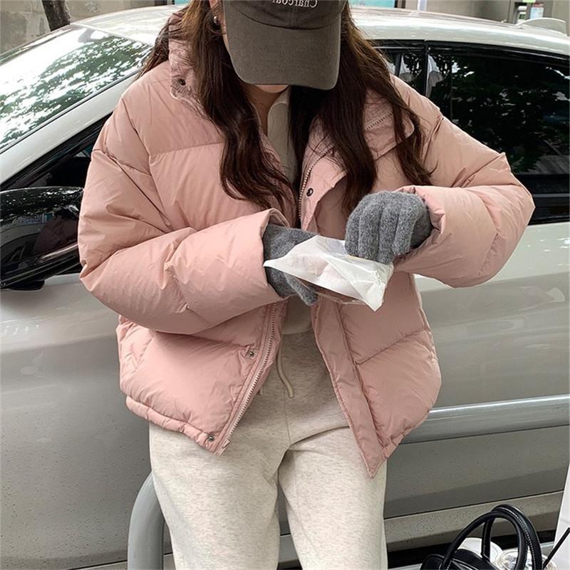 ダウンジャケット レディース 冬服 立ち襟 ジップアップ 無地 秋冬 ダウンコート 暖かい 保温 防寒 羽織り 軽量 キルティングダウン
