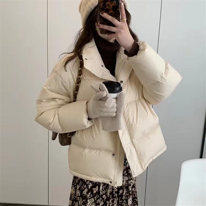 ダウンジャケット レディース 冬服 立ち襟 ジップアップ 無地 秋冬 ダウンコート 暖かい 保温 防寒 羽織り 軽量 キルティングダウン