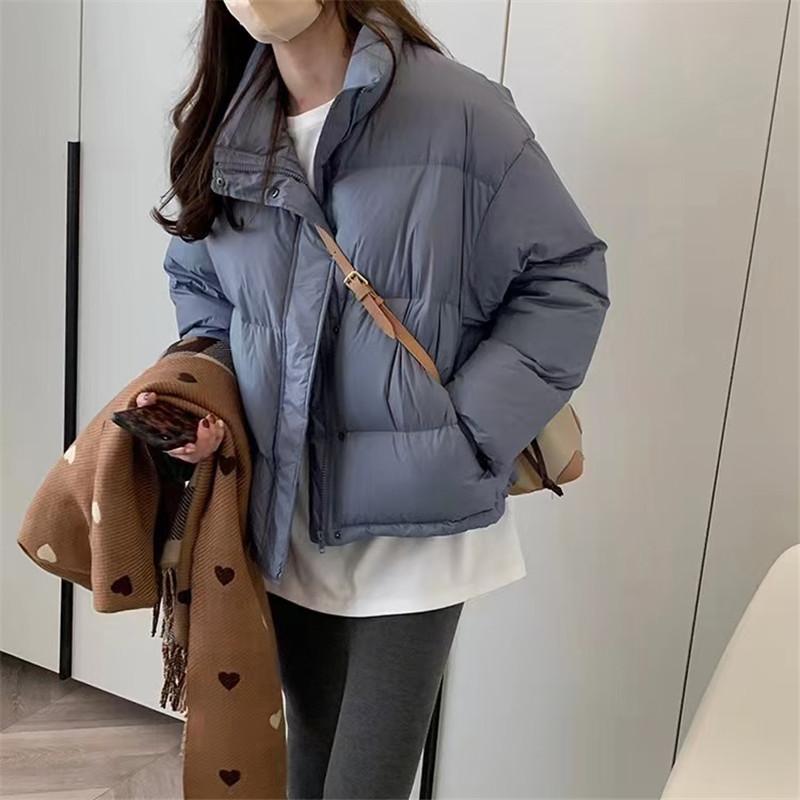 ダウンジャケット レディース 冬服 立ち襟 ジップアップ 無地 秋冬 ダウンコート 暖かい 保温 防寒 羽織り 軽量 キルティングダウン
