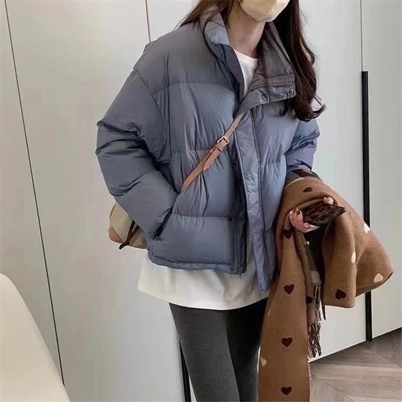 ダウンジャケット レディース 冬服 立ち襟 ジップアップ 無地 秋冬 ダウンコート 暖かい 保温 防寒 羽織り 軽量 キルティングダウン