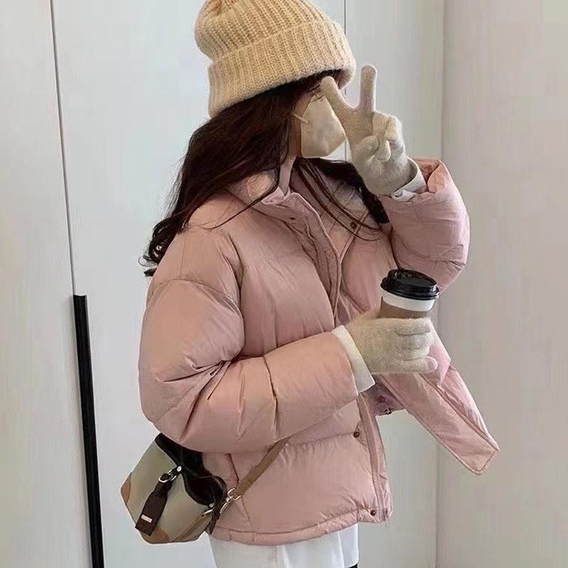 ダウンジャケット レディース 冬服 立ち襟 ジップアップ 無地 秋冬 ダウンコート 暖かい 保温 防寒 羽織り 軽量 キルティングダウン