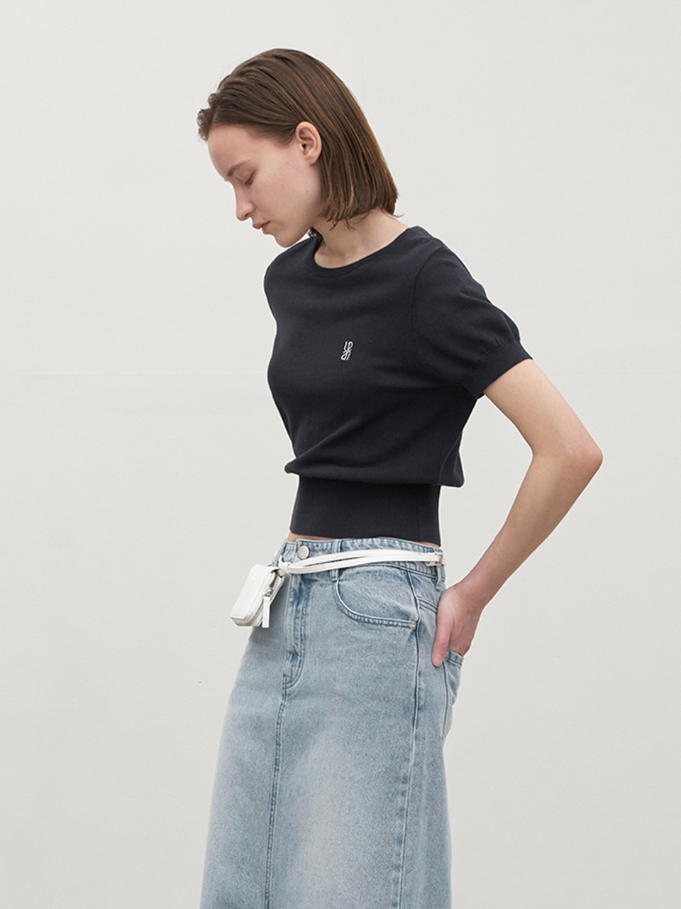 (T-6861)ESSENTIAL EMMA CLASSIC CROP KNIT