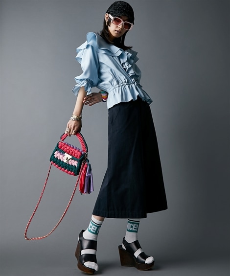 シャツ・ブラウス フリルブラウス 大きいサイズ有 GEVS.