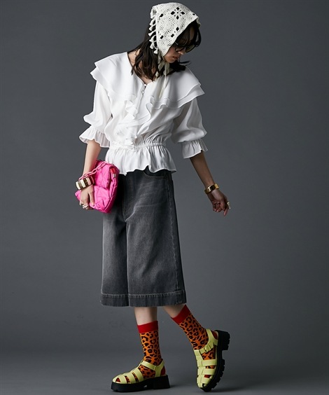 シャツ・ブラウス フリルブラウス 大きいサイズ有 GEVS.