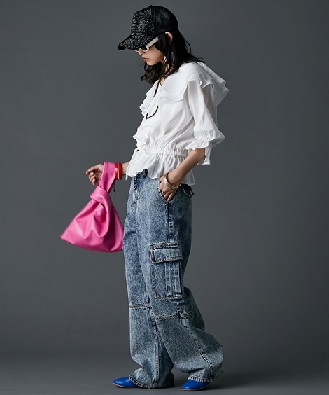 シャツ・ブラウス フリルブラウス 大きいサイズ有 GEVS.