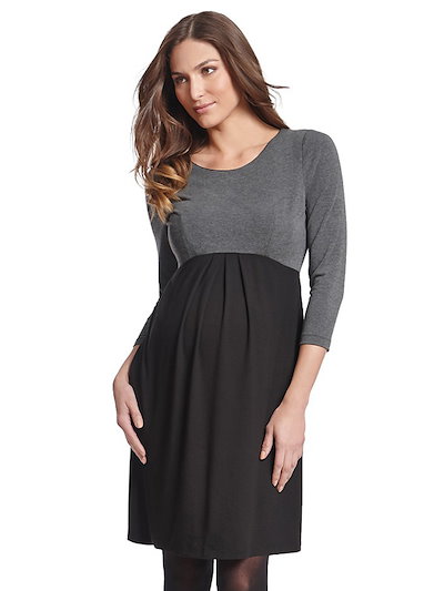 Stitching Color O Neck Long Sleeve Maternity Dress Stitching Color O Neck Long Sleeve Maternity Dress