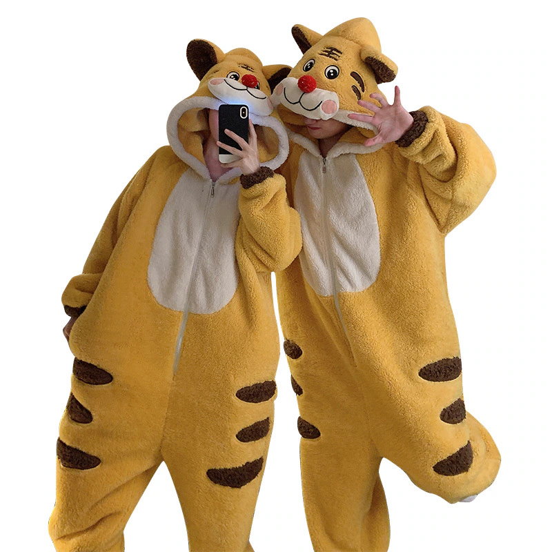 【2025新作】[即納]キャラ 着ぐるみ 修学旅行 レディース セットアップ ルームウェア パジャマお揃い 秋冬 着ぐるみ 品質良い