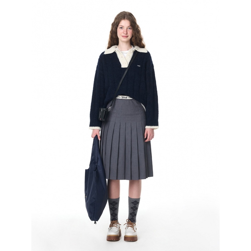 グローブ 24FW グレーバープリーツスカート (2カラー)