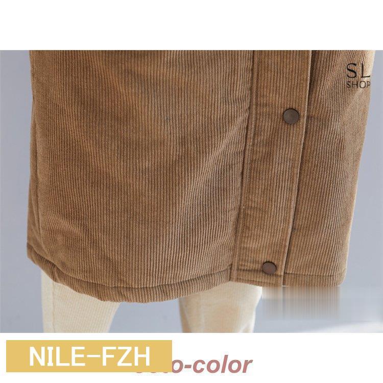 コート レディース 裏ボア 30代 40代 50代 アウター コーデュロイコート ロング丈 フード付き