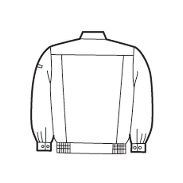 （まとめ）長袖ブルゾン 制電ソフトツイル アースグリーン Mサイズ[x3セット]